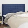 Image de vidaXL TÃªte de lit avec oreilles Bleu 183x16x118/128 cm Tissu