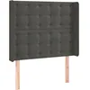 Image de vidaXL TÃªte de lit avec oreilles Gris foncÃ© 93x16x118/128 cm Velours