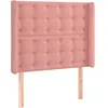 Image de vidaXL TÃªte de lit avec oreilles Rose 103x16x118/128 cm Velours