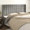 Image de vidaXL TÃªte de lit avec oreilles Gris clair 183x16x118/128 cm Velours