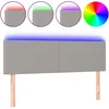 Image de vidaXL TÃªte de lit Ã  LED Gris clair 144x5x78/88 cm Tissu