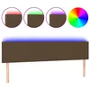 Image de vidaXL TÃªte de lit Ã  LED Marron FoncÃ© 180x5x78/88 cm Tissu