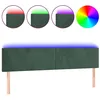 Image de vidaXL TÃªte de lit Ã  LED Vert foncÃ© 160x5x78/88 cm Velours