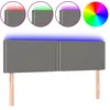 Image de vidaXL TÃªte de lit Ã  LED Gris foncÃ© 144x5x78/88 cm Tissu