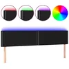 Image de vidaXL TÃªte de lit Ã  LED Noir 180x5x78/88 cm Tissu
