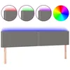Image de vidaXL TÃªte de lit Ã  LED Gris foncÃ© 200x5x78/88 cm Tissu
