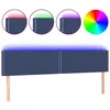 Image de vidaXL TÃªte de lit Ã  LED Bleu 200x5x78/88 cm Tissu