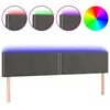 Image de vidaXL TÃªte de lit Ã  LED Gris foncÃ© 200x5x78/88 cm Velours