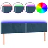 Image de vidaXL TÃªte de lit Ã  LED Bleu foncÃ© 200x5x78/88 cm Velours