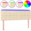 Image de vidaXL TÃªte de lit Ã  LED CrÃ¨me 144x5x78/88 cm Tissu