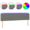 Image de vidaXL TÃªte de lit Ã  LED Gris foncÃ© 200x5x78/88 cm Tissu