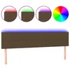 Image de vidaXL TÃªte de lit Ã  LED Marron foncÃ© 200x5x78/88 cm Tissu