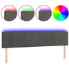 Image de vidaXL TÃªte de lit Ã  LED Gris foncÃ© 160x5x78/88 cm Velours