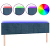 Image de vidaXL TÃªte de lit Ã  LED Bleu foncÃ© 180x5x78/88 cm Velours