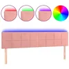 Image de vidaXL TÃªte de lit Ã  LED Rose 200x5x78/88 cm Velours