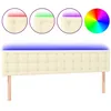 Image de vidaXL TÃªte de lit Ã  LED CrÃ¨me 160x5x78/88 cm Similicuir