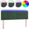 Image de vidaXL TÃªte de lit Ã  LED Vert foncÃ© 144x5x78/88 cm Velours