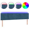 Image de vidaXL TÃªte de lit Ã  LED Bleu foncÃ© 160x5x78/88 cm Velours
