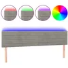 Image de vidaXL TÃªte de lit Ã  LED Gris clair 180x5x78/88 cm Velours