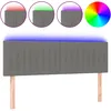 Image de vidaXL TÃªte de lit Ã  LED Gris foncÃ© 144x5x78/88 cm Tissu