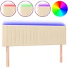 Image de vidaXL TÃªte de lit Ã  LED CrÃ¨me 144x5x78/88 cm Tissu