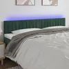 Image de vidaXL TÃªte de lit Ã  LED Vert foncÃ© 160x5x78/88 cm Velours