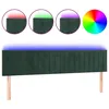 Image de vidaXL TÃªte de lit Ã  LED Vert foncÃ© 200x5x78/88 cm Velours