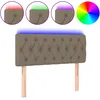 Image de vidaXL TÃªte de lit Ã  LED Taupe 90x7x78/88 cm Tissu