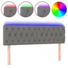 Image de vidaXL TÃªte de lit Ã  LED Gris foncÃ© 160x7x78/88 cm Tissu