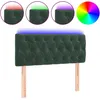 Image de vidaXL TÃªte de lit Ã  LED Vert foncÃ© 90x7x78/88 cm Velours