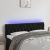 Image de vidaXL TÃªte de lit Ã  LED Noir 160x7x78/88 cm Velours