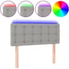 Image de vidaXL TÃªte de lit Ã  LED Gris clair 90x5x78/88 cm Tissu