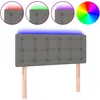 Image de vidaXL TÃªte de lit Ã  LED Gris foncÃ© 100x5x78/88 cm Tissu