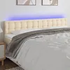 Image de vidaXL TÃªte de lit Ã  LED CrÃ¨me 160x5x78/88 cm Tissu