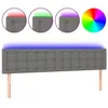 Image de vidaXL TÃªte de lit Ã  LED Gris foncÃ© 180x5x78/88 cm Tissu