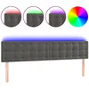 Image de vidaXL TÃªte de lit Ã  LED Gris foncÃ© 180x5x78/88 cm Velours