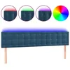 Image de vidaXL TÃªte de lit Ã  LED Bleu foncÃ© 200x5x78/88 cm Velours