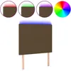 Image de vidaXL TÃªte de lit Ã  LED Marron foncÃ© 100x5x118/128 cm Tissu