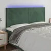 Image de vidaXL TÃªte de lit Ã  LED Vert foncÃ© 160x5x118/128 cm Velours