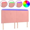 Image de vidaXL TÃªte de lit Ã  LED Rose 200x5x118/128 cm Velours