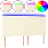 Image de vidaXL TÃªte de lit Ã  LED CrÃ¨me 160x5x118/128 cm Similicuir