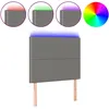 Image de vidaXL TÃªte de lit Ã  LED Gris foncÃ© 90x5x118/128 cm Tissu