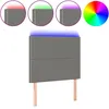 Image de vidaXL TÃªte de lit Ã  LED Gris foncÃ© 100x5x118/128 cm Tissu