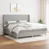 Image de vidaXL TÃªte de lit Ã  LED Noir 144x5x118/128 cm Tissu
