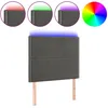 Image de vidaXL TÃªte de lit Ã  LED Gris foncÃ© 100x5x118/128 cm Velours