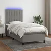 Image de vidaXL TÃªte de lit Ã  LED Gris foncÃ© 100x5x118/128 cm Tissu