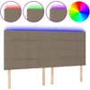Image de vidaXL TÃªte de lit Ã  LED Taupe 200x5x118/128 cm Tissu