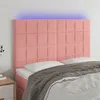 Image de vidaXL TÃªte de lit Ã  LED Rose 144x5x118/128 cm Velours