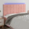 Image de vidaXL TÃªte de lit Ã  LED Rose 180x5x118/128 cm Velours