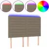Image de vidaXL TÃªte de lit Ã  LED Taupe 144x5x118/128 cm Tissu